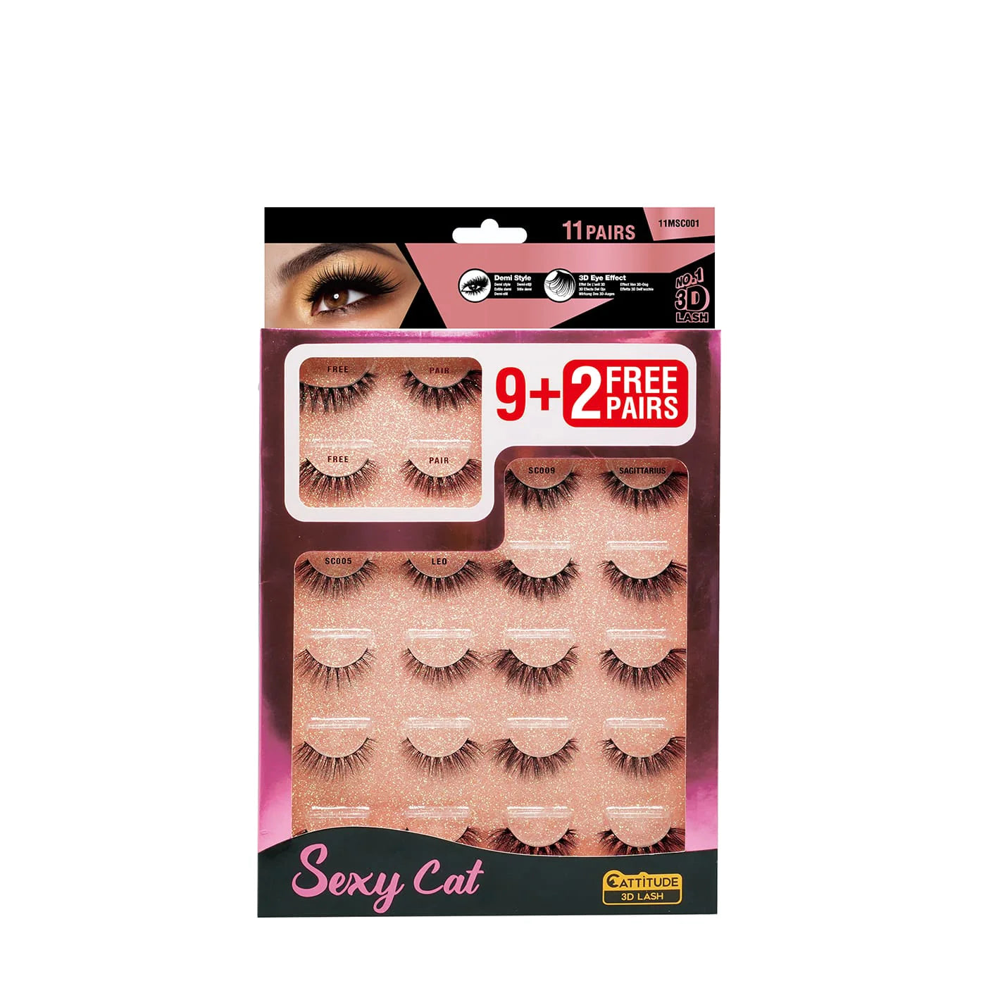11 Pairs Mega Lash - Sexy Cat