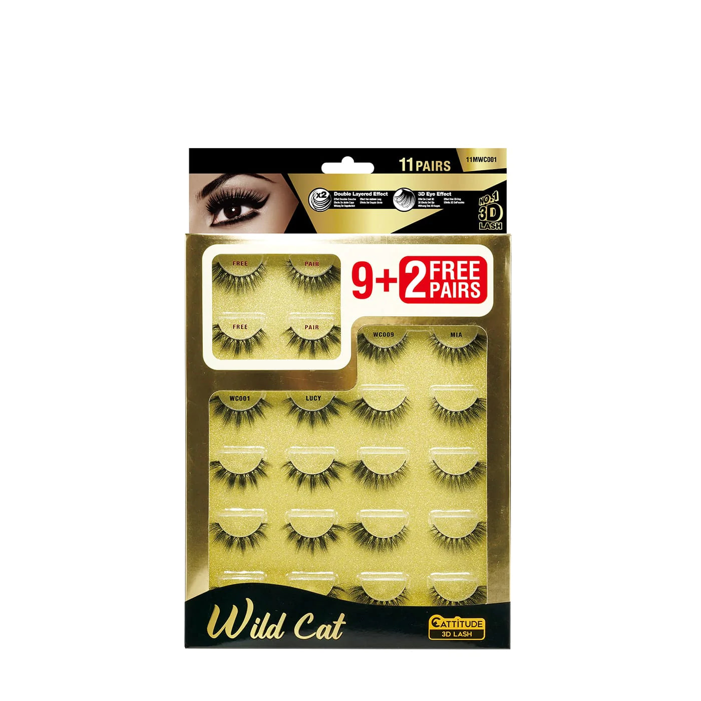 11 Pairs Mega Lash - Wild Cat