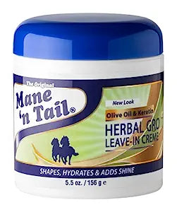 Mane 'N Tail Herbal Gro Leave - In Crème Therapy Maximum Volume & Shine 5.5 Ounce