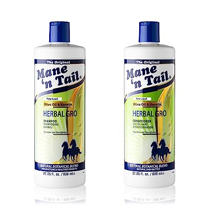 Mane 'N Tail Herbal Gro Shampoo And Conditioner Olive Oil Infused 27.05 Ounce Each