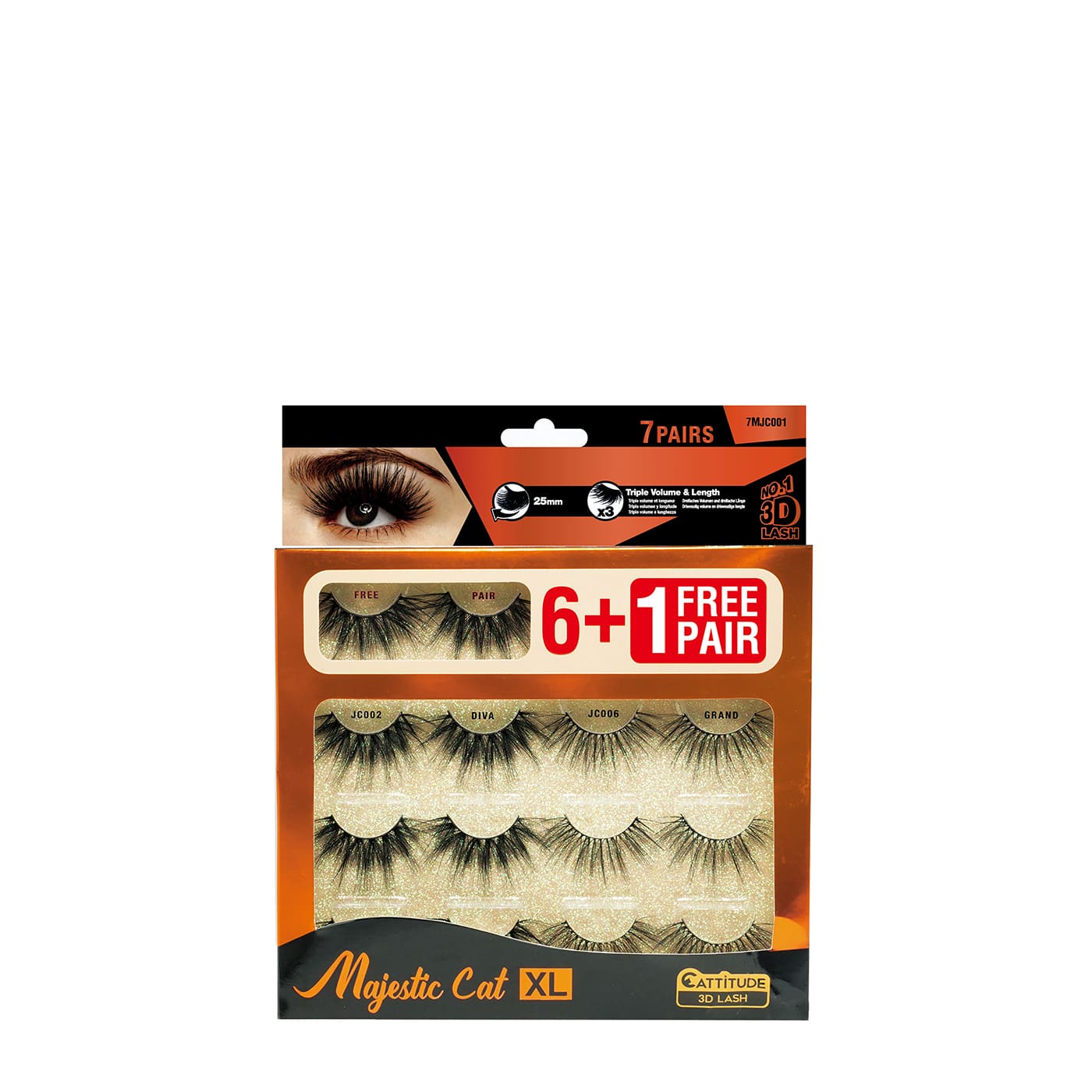 7 Pairs Mega Lash - Majestic Cat