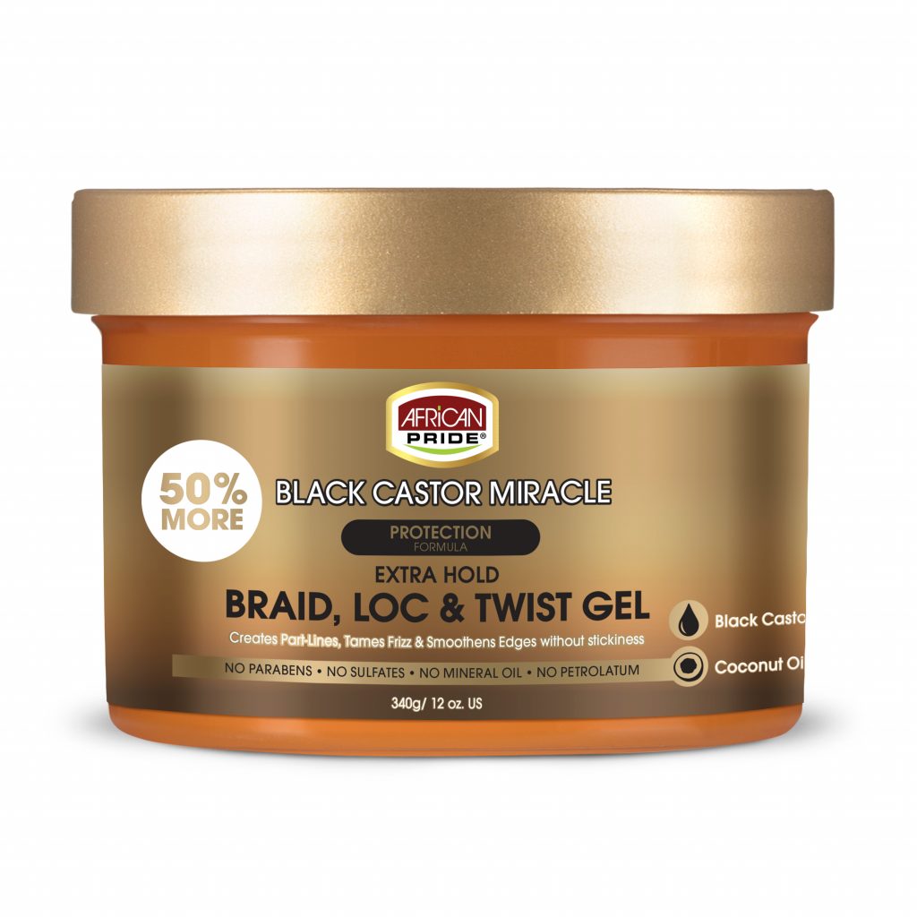 Black Castor Miracle Braid, Loc & Twist Gel 12 Oz