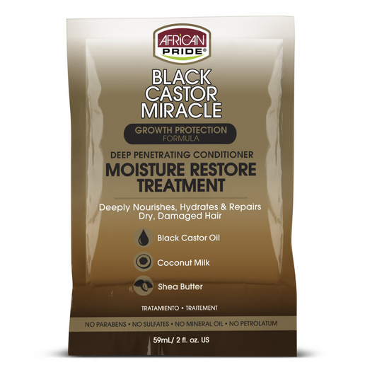 Black Castor Miracle Moisture Restore Treatment, 2 Fl Oz