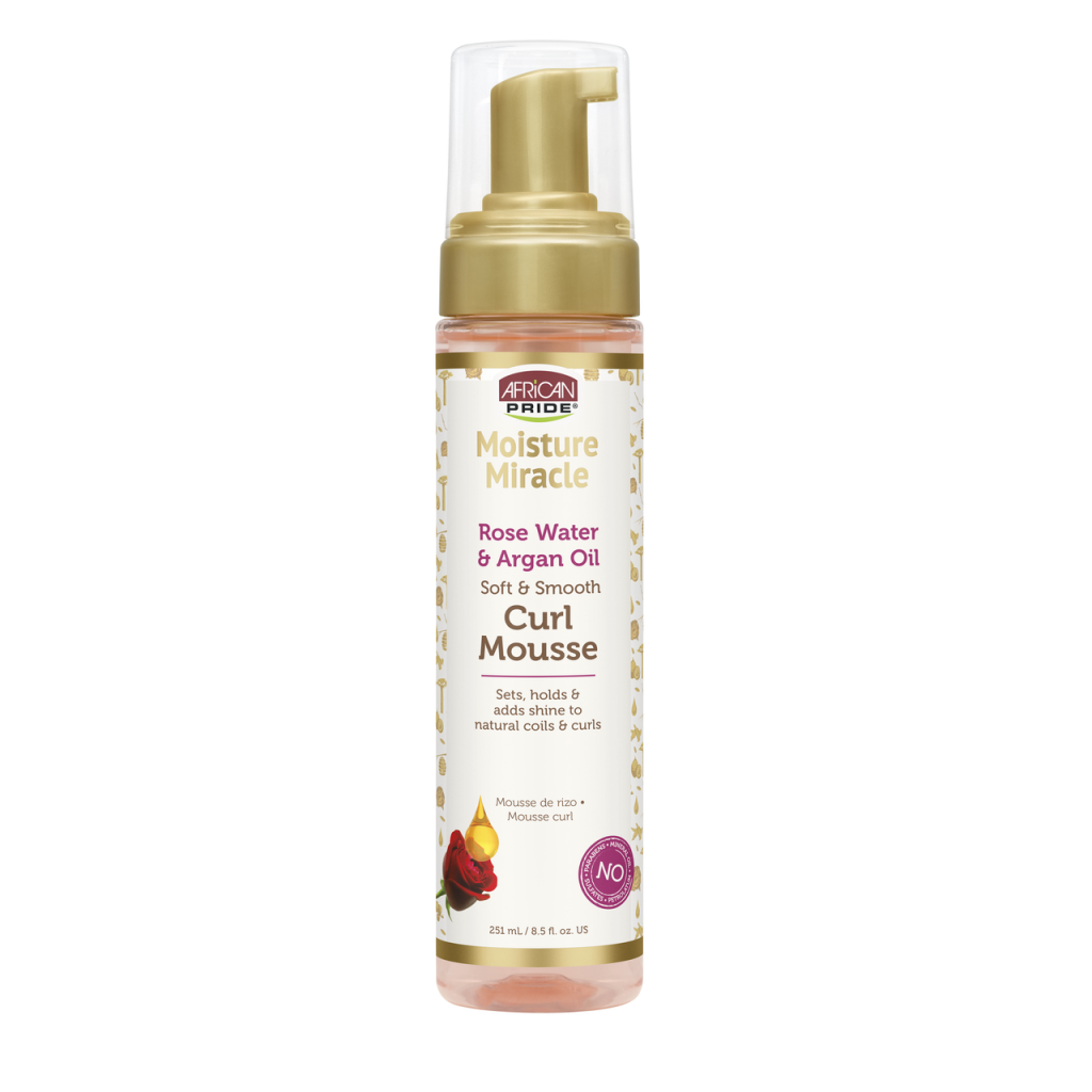 Moisture Miracle Rose Water & Argan Oil Curl Mousse, 8.5 Fl Oz