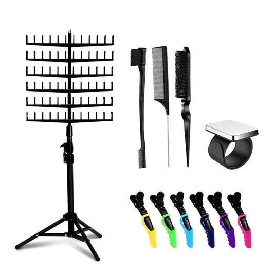 Braid Bond Tripod Rack 144 Pegs Braiding Hair Stand