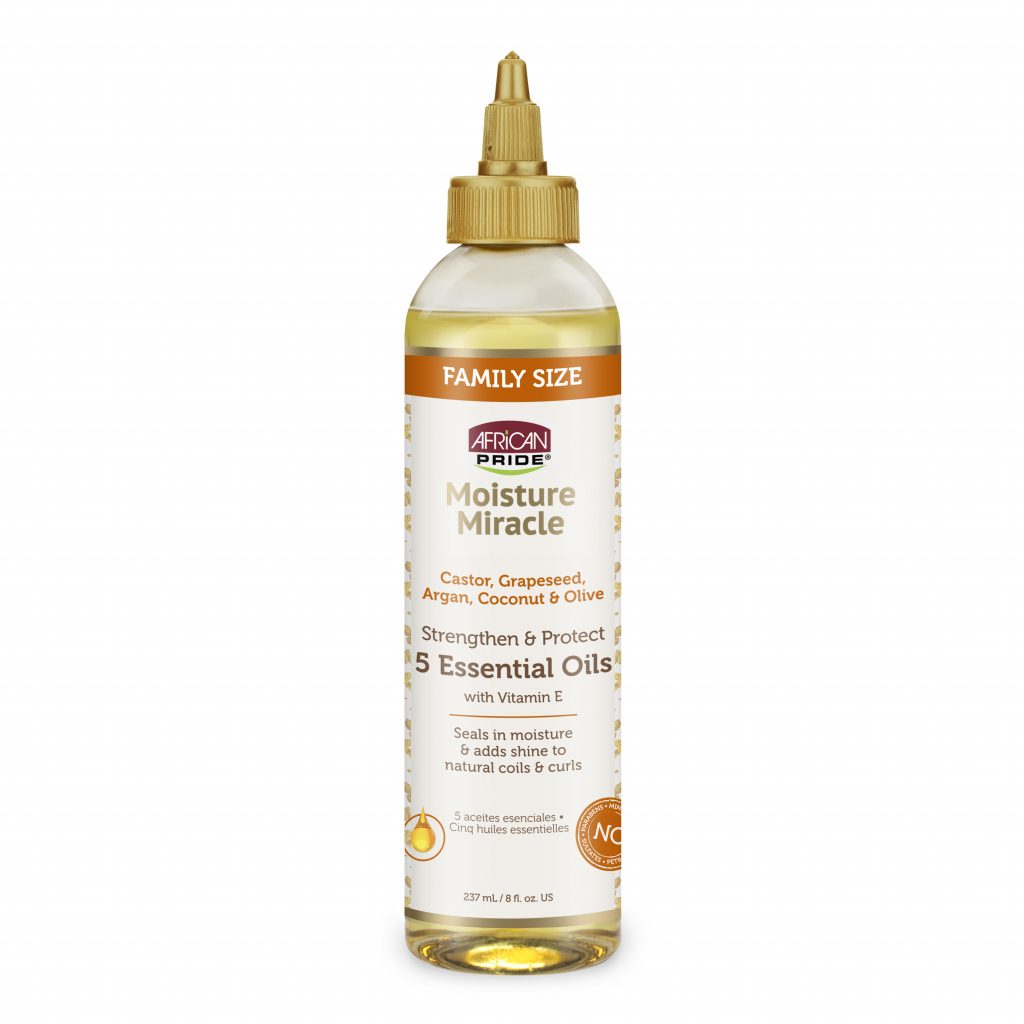 Moisture Miracle Castor, Grapeseed, Argan, Coconut & Olive 5 Essential Oils, 8 Oz