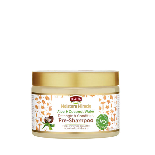 Africa bride Moisture Miracle Aloe & Coconut Water Pre - Shampoo, 12 Oz