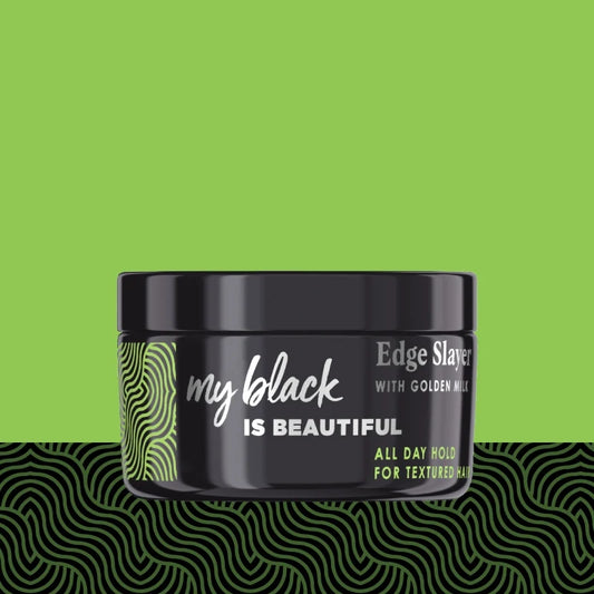 my black Golden Milk Edge Slayer For Curly & Coily Hair