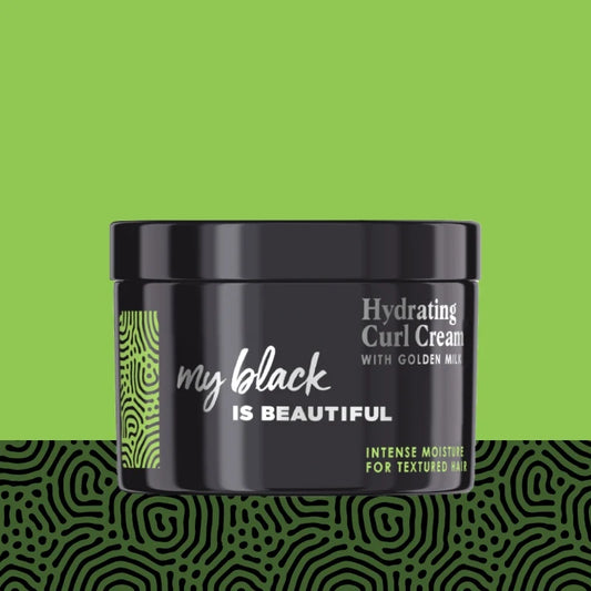 my black Golden Milk Hydrating Curl Cream For Curly & Coily Hair
