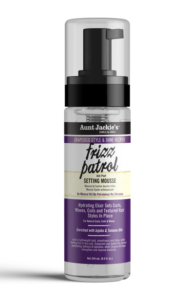 Aunt Jackie's Frizz Patrol Anti - Poof Twist & Curl Setting Mousse